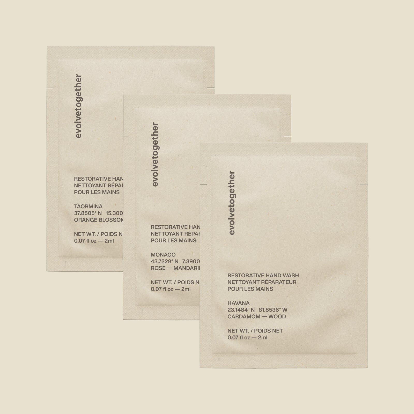 restorative hand wash sample set