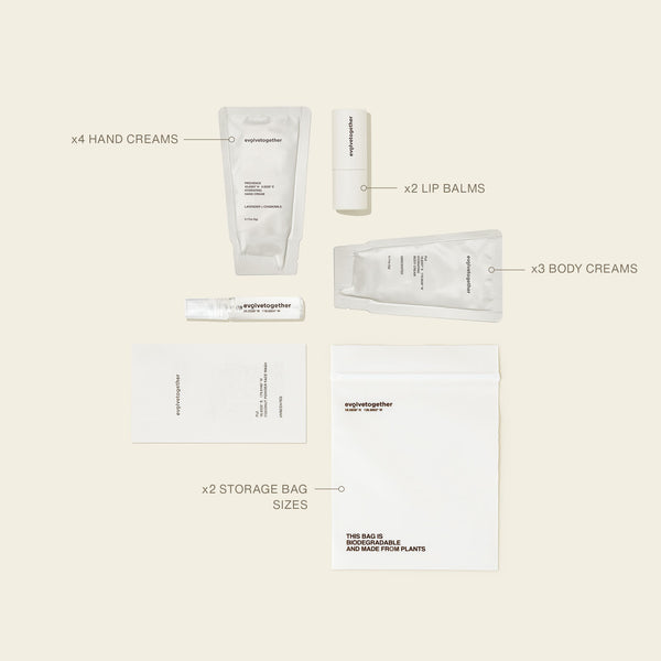 13-piece daily essential sample set